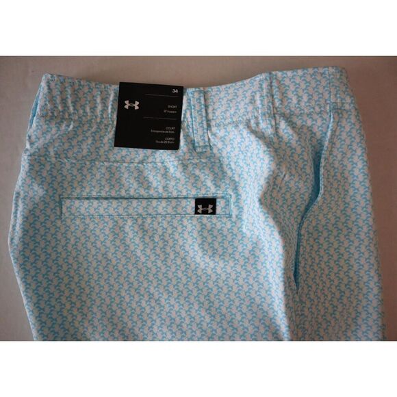 Under Armour 1383953-100 Men's Sz 34 White UA Drive Printed Taper 9" Shorts - Picture 8 of 10